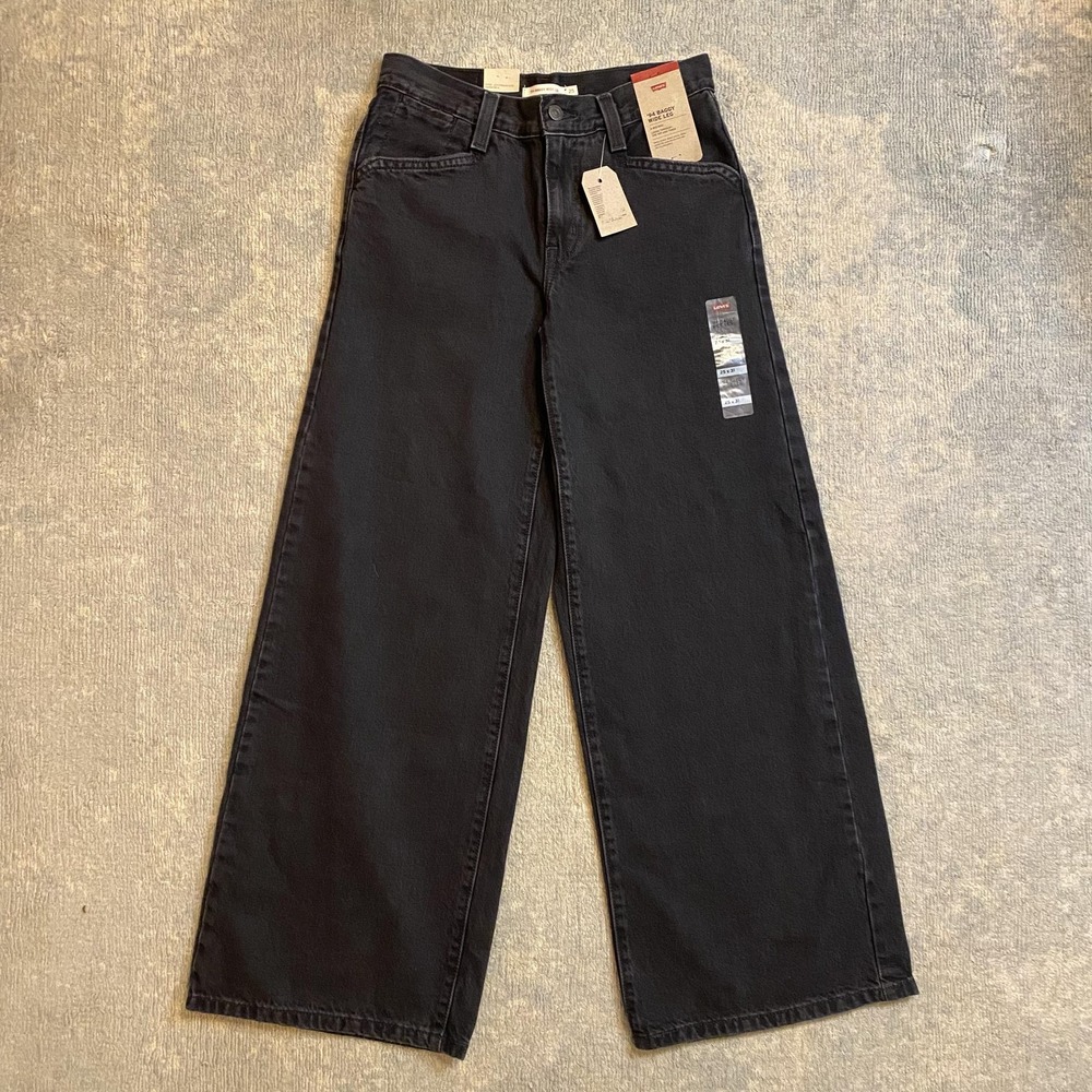 Levi's Black Wide Leg Flare Jeans
